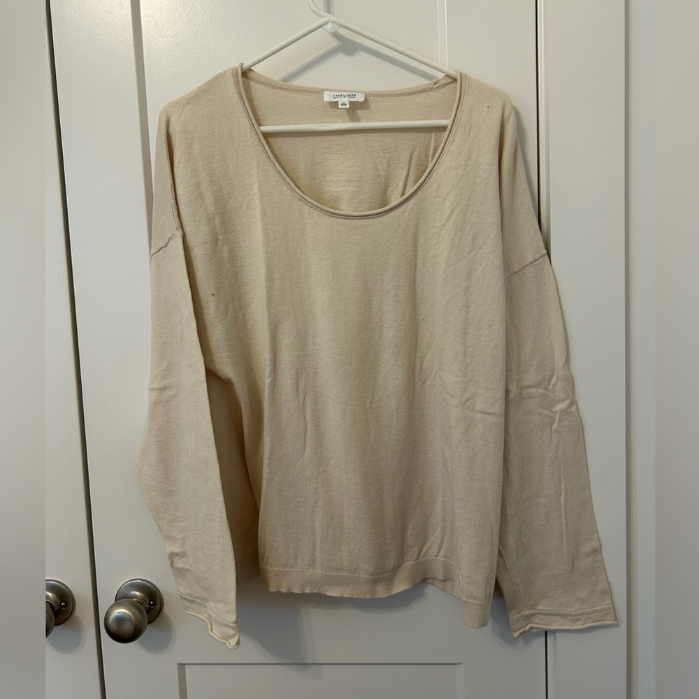 HAVEN by Talbots..Cream Scoop Neck Knit Lightweight SweaterTop Size XXL